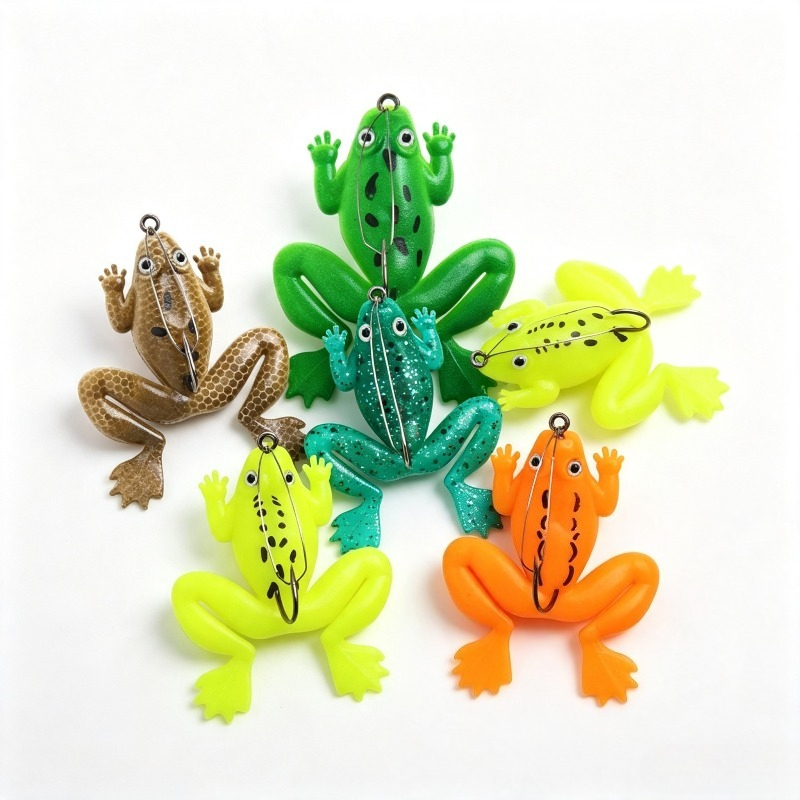 Fishing Hook Weedless - 4/8 Peças Isca Artificial de Sapo