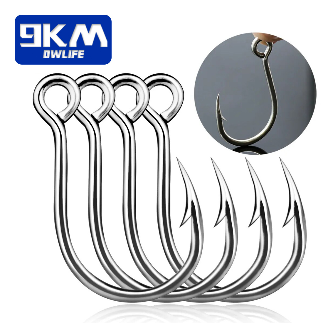 Fishing Hook Offset - Ganchos de pesca 9km, 25 peças,