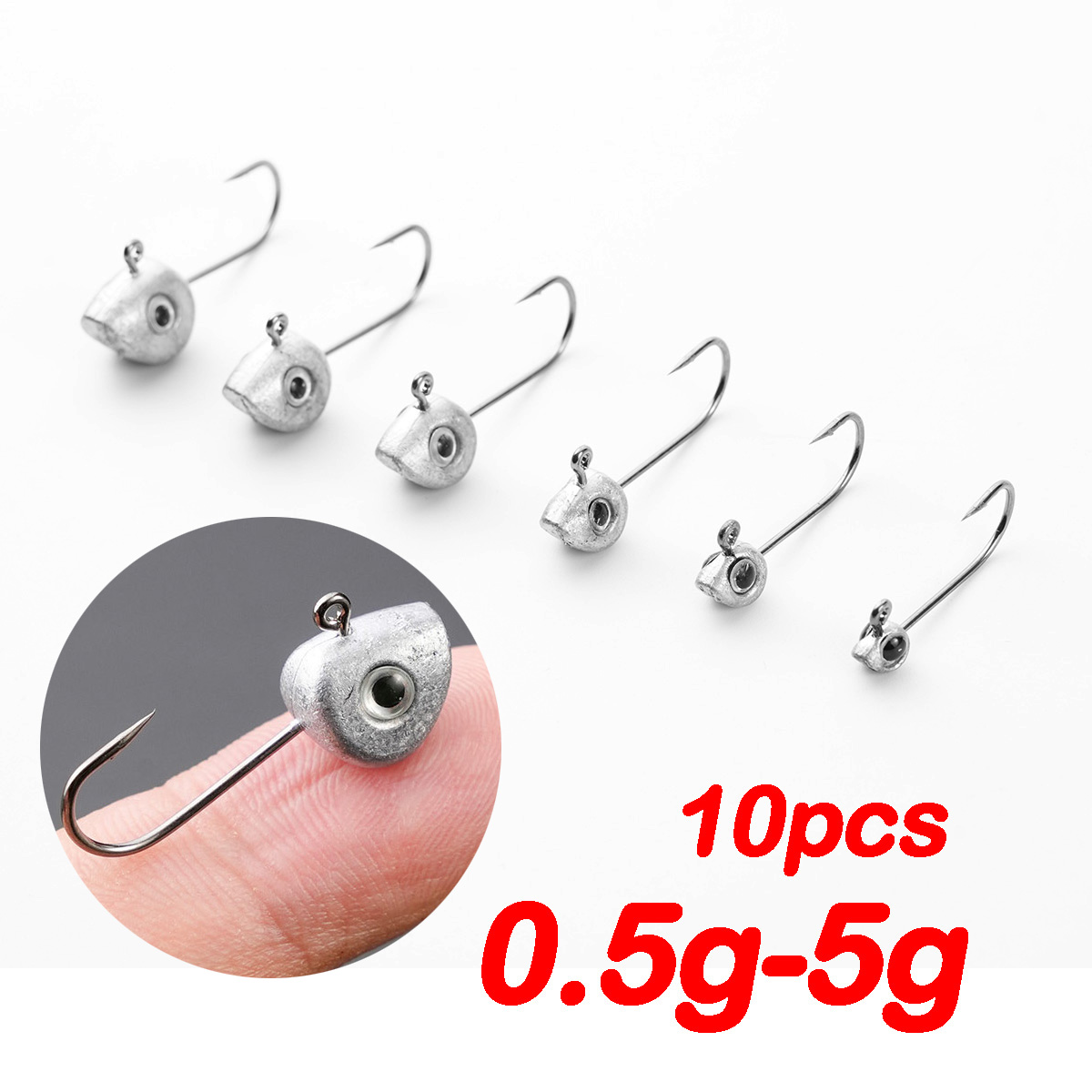 10 pçs mini gabarito cabeça ga - Fishing Hook Offset avaliação e preço
