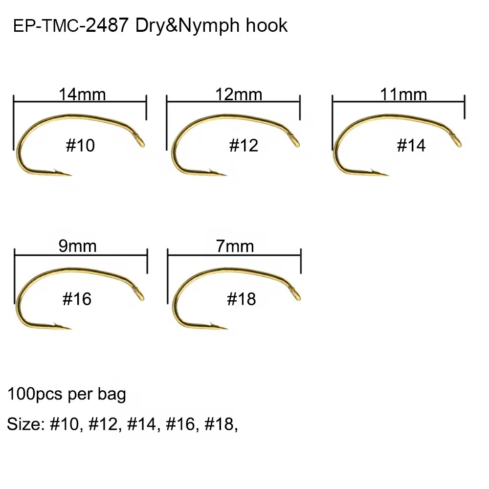 Eupheng 100pcs EP-TMC2487 Anzo - Fishing Hook Barbless avaliação e preço
