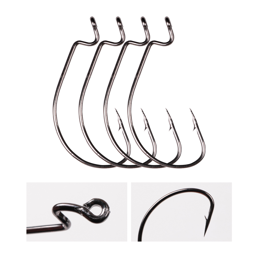 LUSHAZER-Aço Carbono Ganchos D - Fishing Hook Offset avaliação e preço