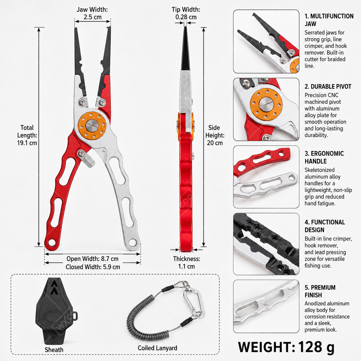 Alicate de Pesca WXCOO com Cor - Fishing Hook Sharpener avaliação e preço