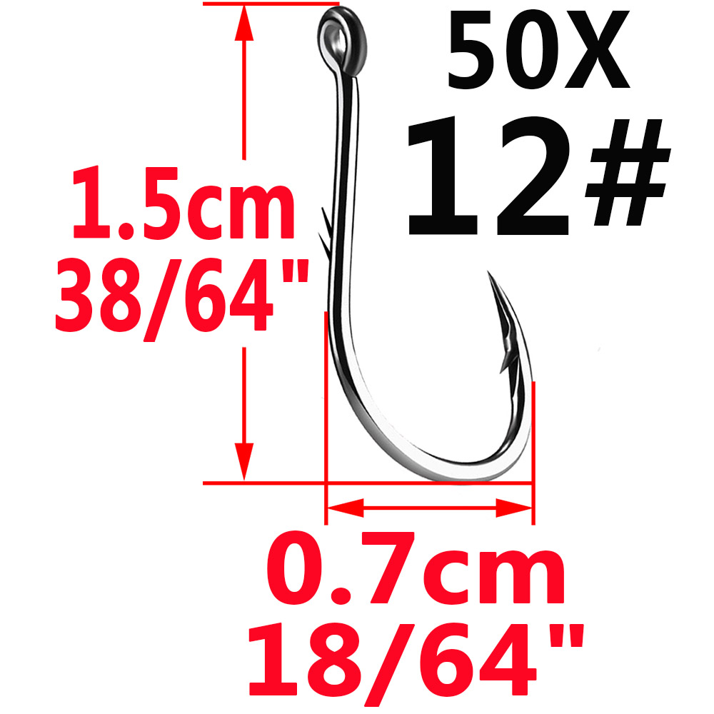 50 pçs iseama círculo carpa ol - Fishing Hook Assortment avaliação e preço