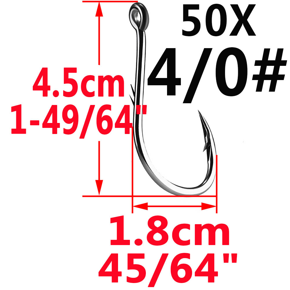 50 pçs iseama círculo carpa ol - Fishing Hook Assortment avaliação e preço