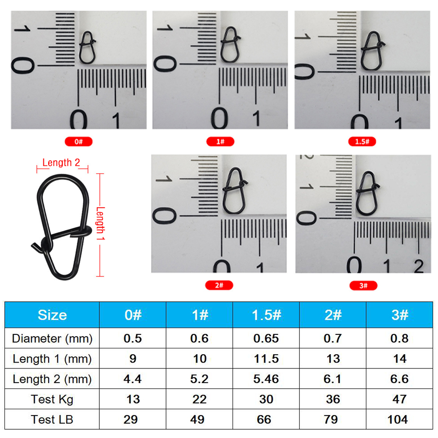 50 pçs crankbait snaps de aço  - Fishing Hook Offset avaliação e preço