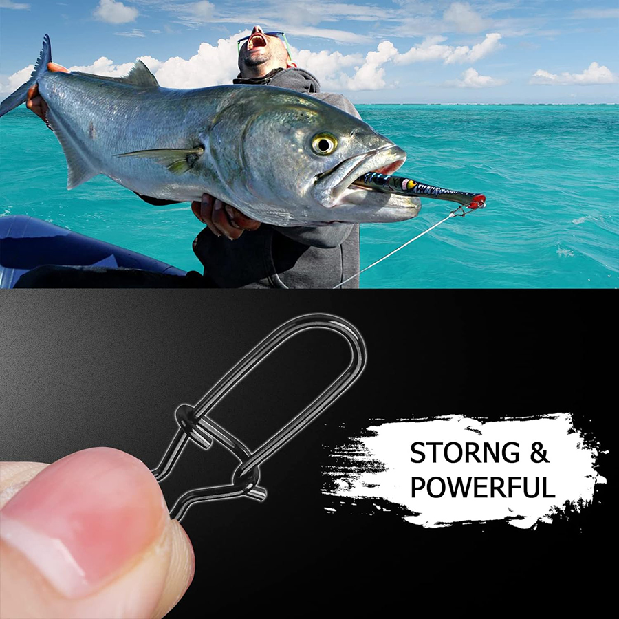 50 pçs crankbait snaps de aço  - Fishing Hook Offset avaliação e preço