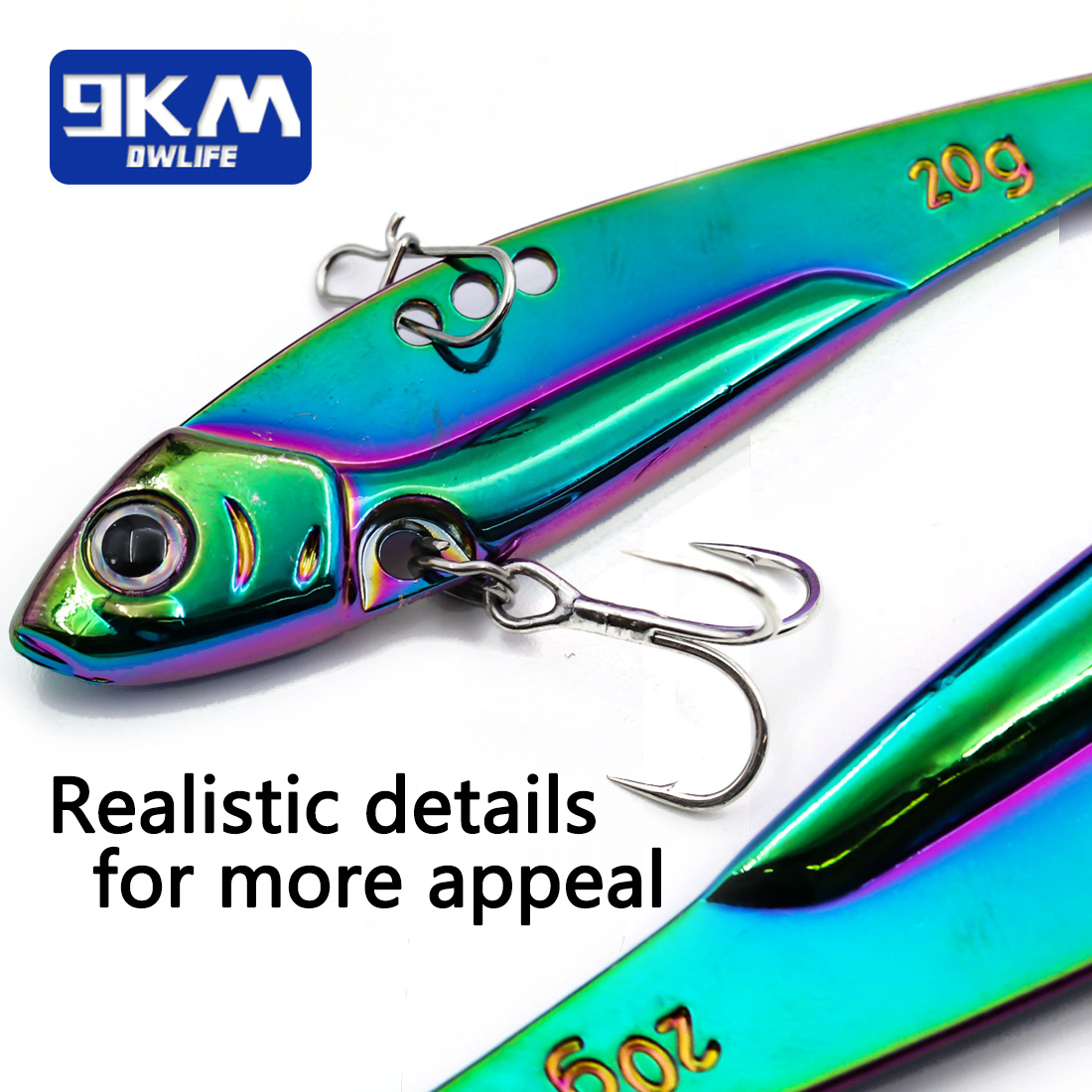 9km 1 pçs lâmina de metal isca - Fishing Hook Treble avaliação e preço