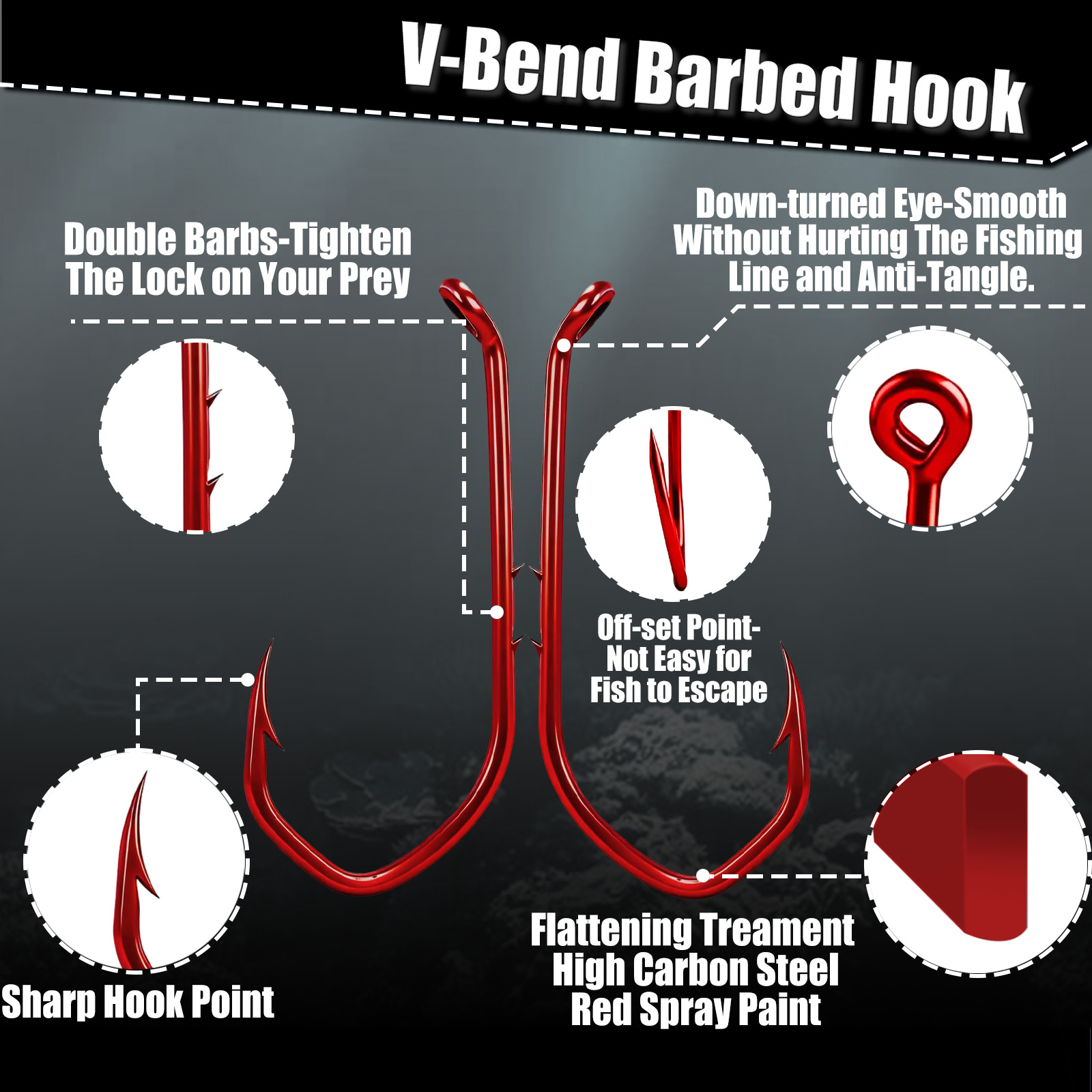 Ganchos de Pesca 9KM Baitholde - Fishing Hook Offset avaliação e preço